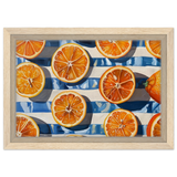 “Citrus Splash” | Wall Art Print - Framed Canvas - 20x30 cm / 8x12″ - Wood frame