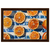 “Citrus Splash” | Wall Art Print - Framed Canvas - 30x45 cm / 12x18″ - Dark wood frame