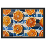 “Citrus Splash” | Wall Art Print - Framed Canvas - 40x60 cm / 16x24″ - Black frame
