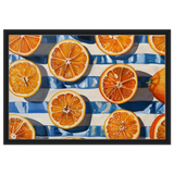 “Citrus Splash” | Wall Art Print - Framed Canvas - 50x75 cm / 20x30″ - Black frame