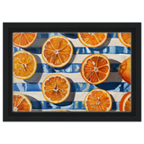 “Citrus Splash” | Wall Art Print - Framed Canvas - 20x30 cm / 8x12″ - Black frame