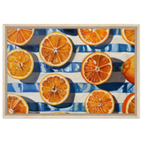 “Citrus Splash” | Wall Art Print - Framed Canvas - 50x75 cm / 20x30″ - Wood frame