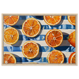 “Citrus Splash” | Wall Art Print - Framed Canvas - 60x90 cm / 24x36″ - Wood frame