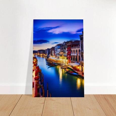 City Lights Venice Italy | Da Vinci City & Scenic Views wall art Print - Brushed Aluminum Print - 60x90 cm / 24x36″ - 