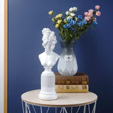 Classical Goddess Resin Bust Sculptures – Colourful Home Décor Collection (Yellow, White, Teal) - Black - 