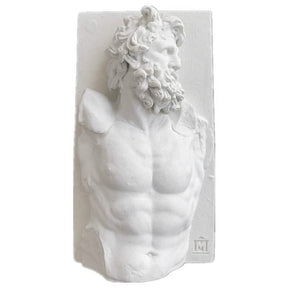 Classical Greek Bust Sculpture – Mythological Torso Décor - White - 