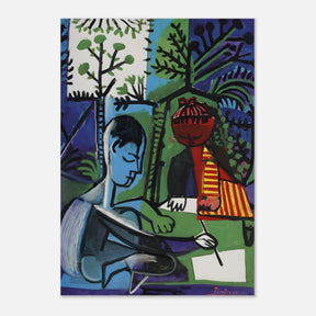 Claude and Paloma Playing by Pablo Picasso 1950 - Aluminum Print - 70x100 cm / 28x40″ - 