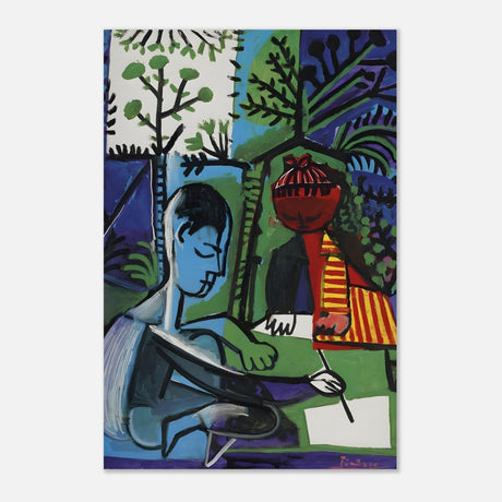 Claude and Paloma Playing by Pablo Picasso 1950 - Aluminum Print - 30x45 cm / 12x18″ - 