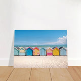“Coastal Candy Huts” | Wall Art Print - Brushed Aluminum Print - 70x100 cm / 28x40″ - 