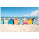 “Coastal Candy Huts” | Wall Art Print - Fine Art Poster - 40x60 cm / 16x24″ - 