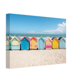 “Coastal Candy Huts” | Wall Art Print - Canvas - 20x30 cm / 8x12″ - 