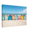 “Coastal Candy Huts” | Wall Art Print - Canvas - 30x45 cm / 12x18″ - 