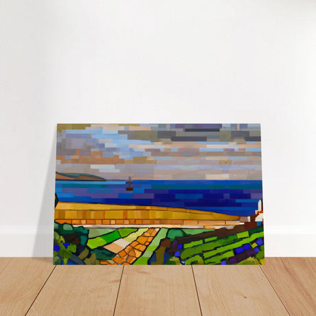 "Coastal Harmony" – A Modern Seascape | Abstract Geometric wall Art print - 30x45 cm / 12x18″ - Wood Prints - 