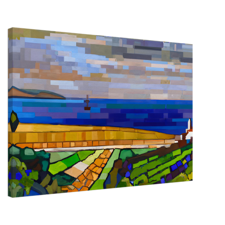 "Coastal Harmony" – A Modern Seascape | Abstract Geometric wall Art print - 50x75 cm / 20x30″ - Canvas - 