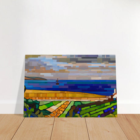 "Coastal Harmony" – A Modern Seascape | Abstract Geometric wall Art print - 40x60 cm / 16x24″ - Wood Prints - 