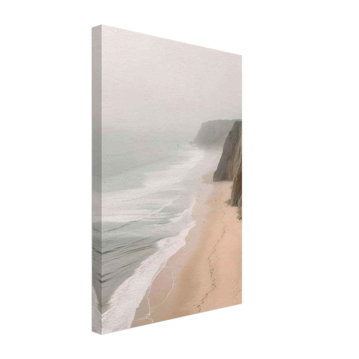Coastal Reverie – Misty Cliffs & Gentle Shore Wall art print - Canvas - 30x45 cm / 12x18″ - 