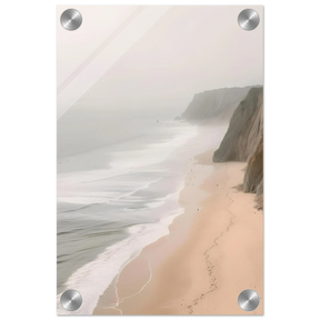Coastal Reverie – Misty Cliffs & Gentle Shore Wall art print - Acrylic Print - 20x30 cm / 8x12″ - 