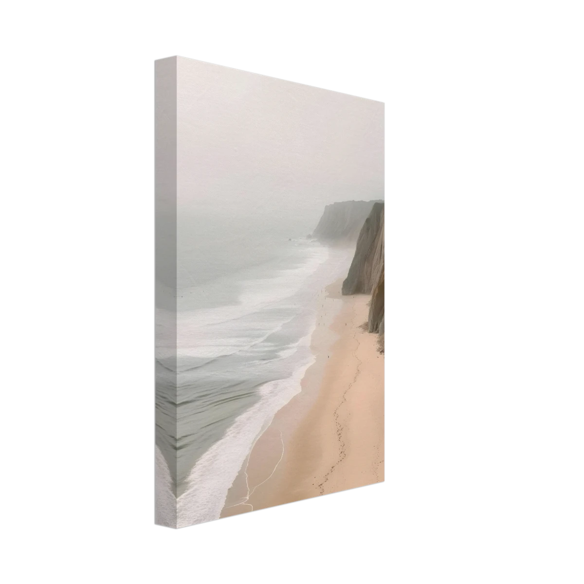 Coastal Reverie – Misty Cliffs & Gentle Shore Wall art print - Canvas - 20x30 cm / 8x12″ - 