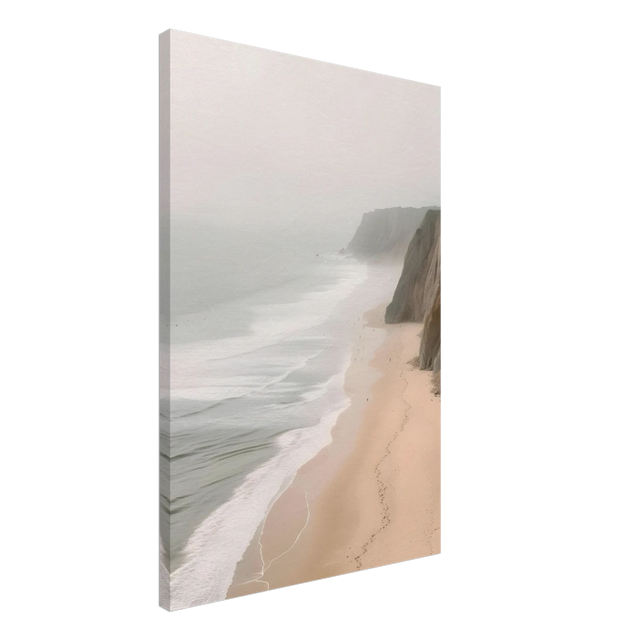 Coastal Reverie – Misty Cliffs & Gentle Shore Wall art print - Canvas - 50x75 cm / 20x30″ - 