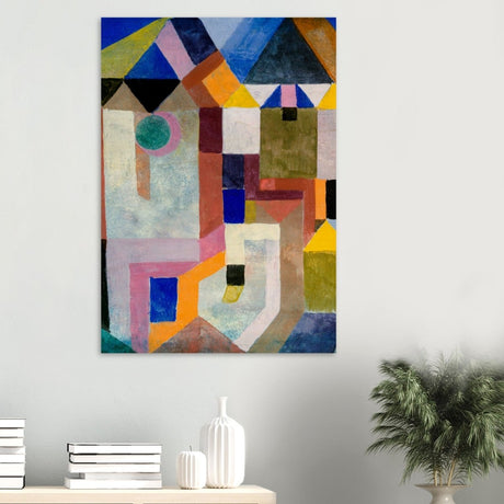 Colorful Architecture by Paul Klee - Wood Prints - 70x100 cm / 28x40″ - 10 mm