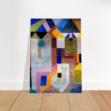 Colorful Architecture by Paul Klee - Brushed Aluminum Print - 70x100 cm / 28x40″ - 
