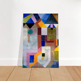 Colorful Architecture by Paul Klee - Brushed Aluminum Print - 50x75 cm / 20x30″ - 