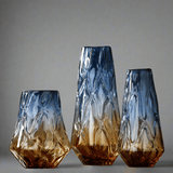 Colorful Gradient Glass Vase – Modern Hydroponic Decorative Flower Vase - Medium - 