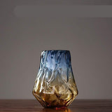 Colorful Gradient Glass Vase – Modern Hydroponic Decorative Flower Vase - Small - 