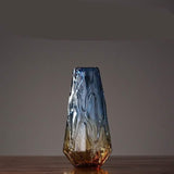 Colorful Gradient Glass Vase – Modern Hydroponic Decorative Flower Vase - Medium - 