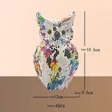 Colorful Owl Resin Ornaments – Modern Art Animal Figurines - Vibrant Harmony Owl - 