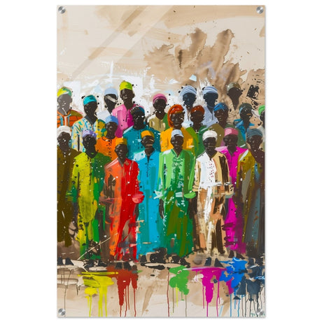 Colors of Community | Contemporary Figurative Art | wall art print - Acrylic Print - 30x45 cm / 12x18″ - 
