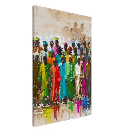 Colors of Community | Contemporary Figurative Art | wall art print - Canvas - 30x45 cm / 12x18″ - 