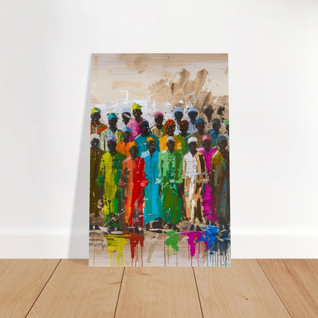 Colors of Community | Contemporary Figurative Art | wall art print - Brushed Aluminum Print - 30x45 cm / 12x18″ - 