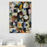 Composition with the Yellow Half - Moon and the Y by Paul Klee Abstract Wall art - Wood Prints - 70x100 cm / 28x40″ - 20 mm