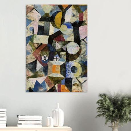 Composition with the Yellow Half - Moon and the Y by Paul Klee Abstract Wall art - Wood Prints - 70x100 cm / 28x40″ - 10 mm