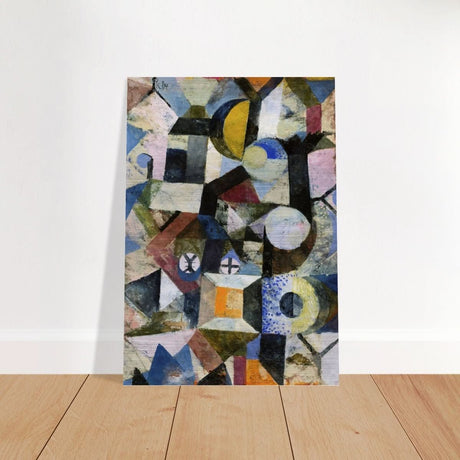 Composition with the Yellow Half - Moon and the Y by Paul Klee Abstract Wall art - Brushed Aluminum Print - 70x100 cm / 28x40″ - 