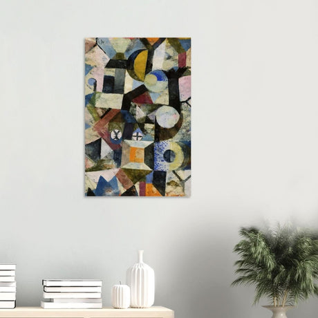 Composition with the Yellow Half - Moon and the Y by Paul Klee Abstract Wall art - Wood Prints - 50x75 cm / 20x30″ - 10 mm