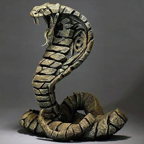 Contemporary Resin Animal Sculptures – Nature Inspired Home Décor - Snake - 