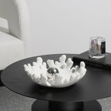 Coral - Inspired Resin Fruit Bowl – Modern Minimalist Decorative Plate - Coral flower - 