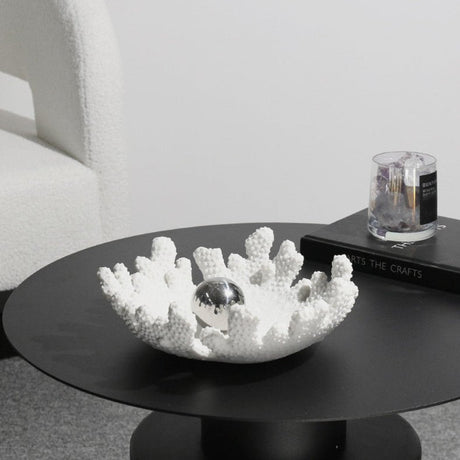 Coral - Inspired Resin Fruit Bowl – Modern Minimalist Decorative Plate - Coral flower - 