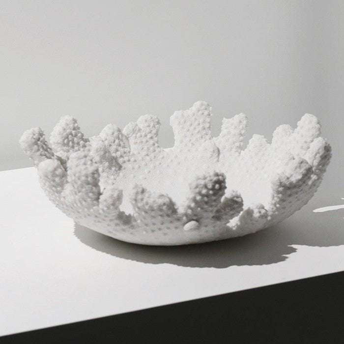 Coral - Inspired Resin Fruit Bowl – Modern Minimalist Decorative Plate - Coral flower - 