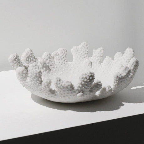Coral - Inspired Resin Fruit Bowl – Modern Minimalist Decorative Plate - Coral flower - 