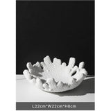 Coral - Inspired Resin Fruit Bowl – Modern Minimalist Decorative Plate - Coral flower - 