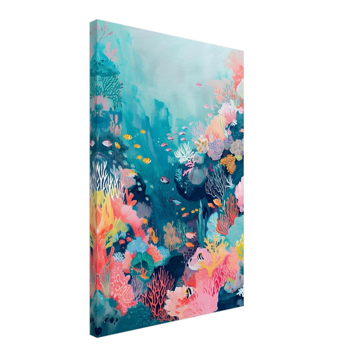 "Coral Symphony" – Underwater Reef Wall Art Print - Canvas - 40x60 cm / 16x24″ - 