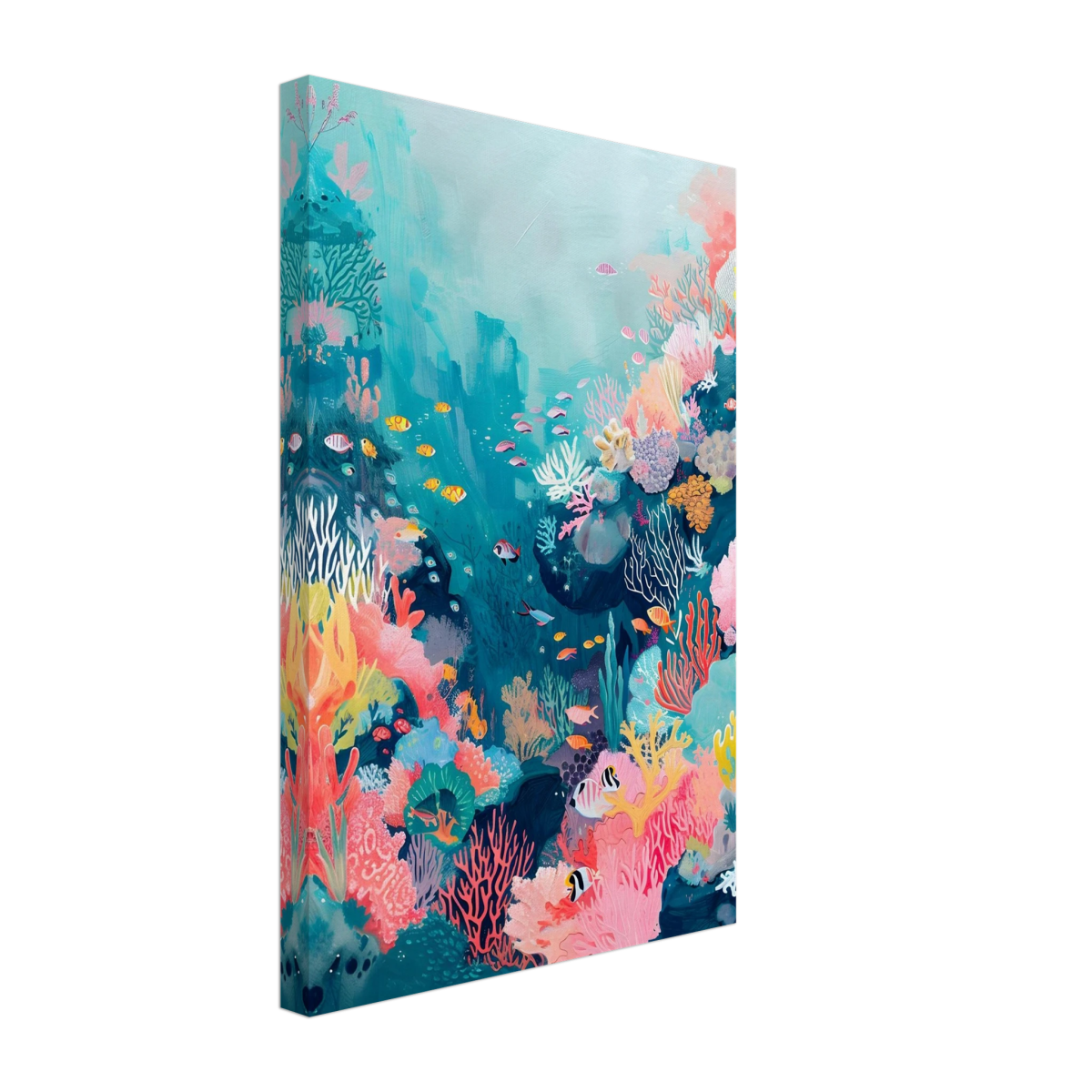 "Coral Symphony" – Underwater Reef Wall Art Print - Canvas - 30x45 cm / 12x18″ - 