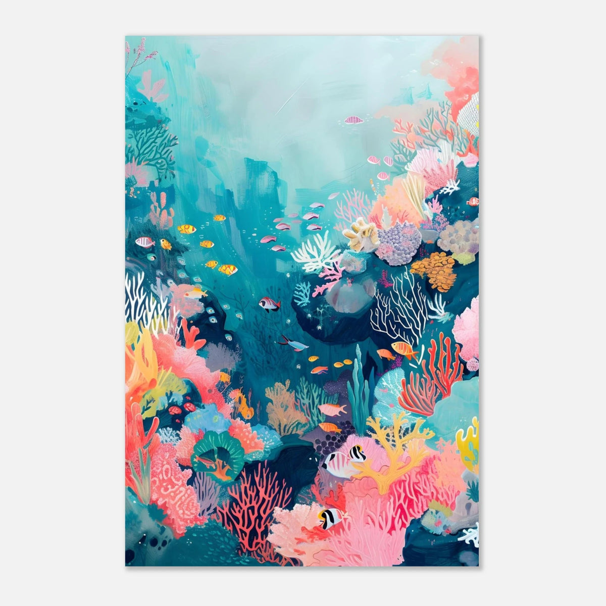 "Coral Symphony" – Underwater Reef Wall Art Print - Aluminum Print - 40x60 cm / 16x24″ - 
