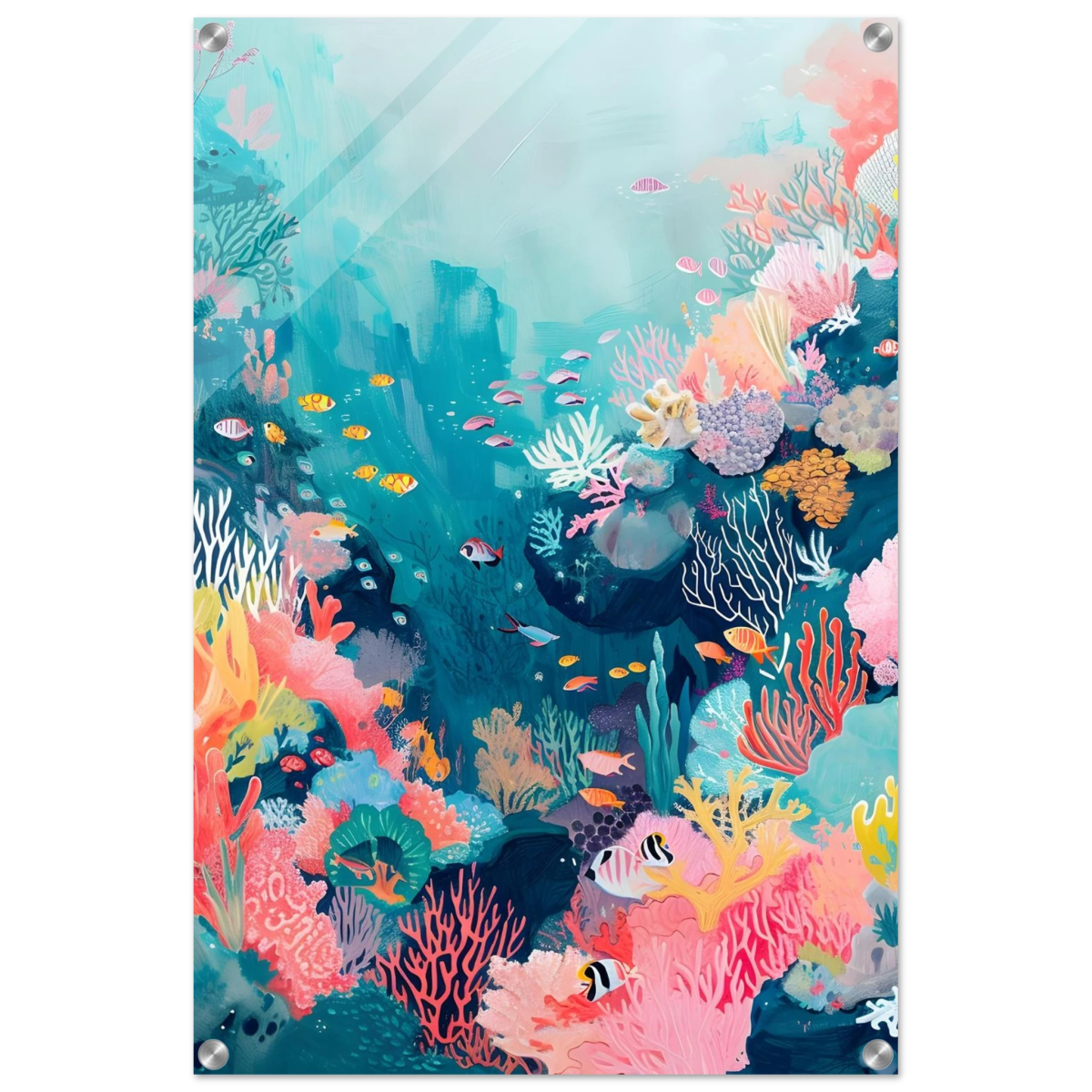 "Coral Symphony" – Underwater Reef Wall Art Print - Acrylic Print - 50x75 cm / 20x30″ - 