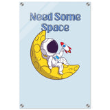 Cosmic Escape: Need Some Space | Motivational pop art wall art print - 40x60 cm / 16x24″ - Acrylic Print - 