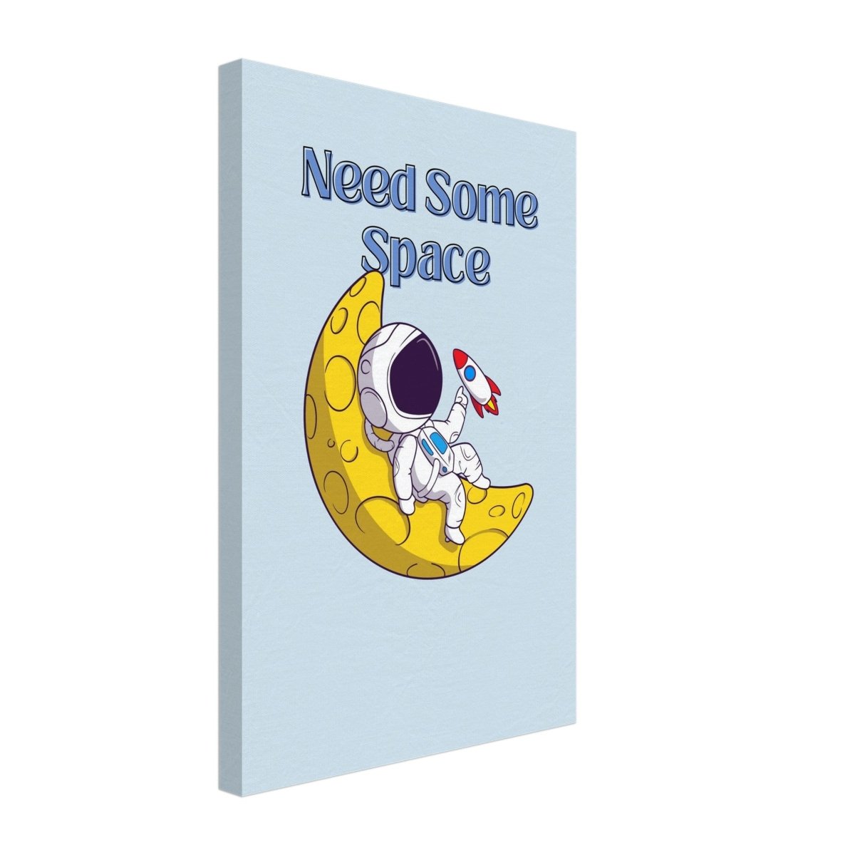 Cosmic Escape: Need Some Space | Motivational pop art wall art print - 30x45 cm / 12x18″ - Canvas - 