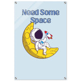Cosmic Escape: Need Some Space | Motivational pop art wall art print - 50x75 cm / 20x30″ - Acrylic Print - 